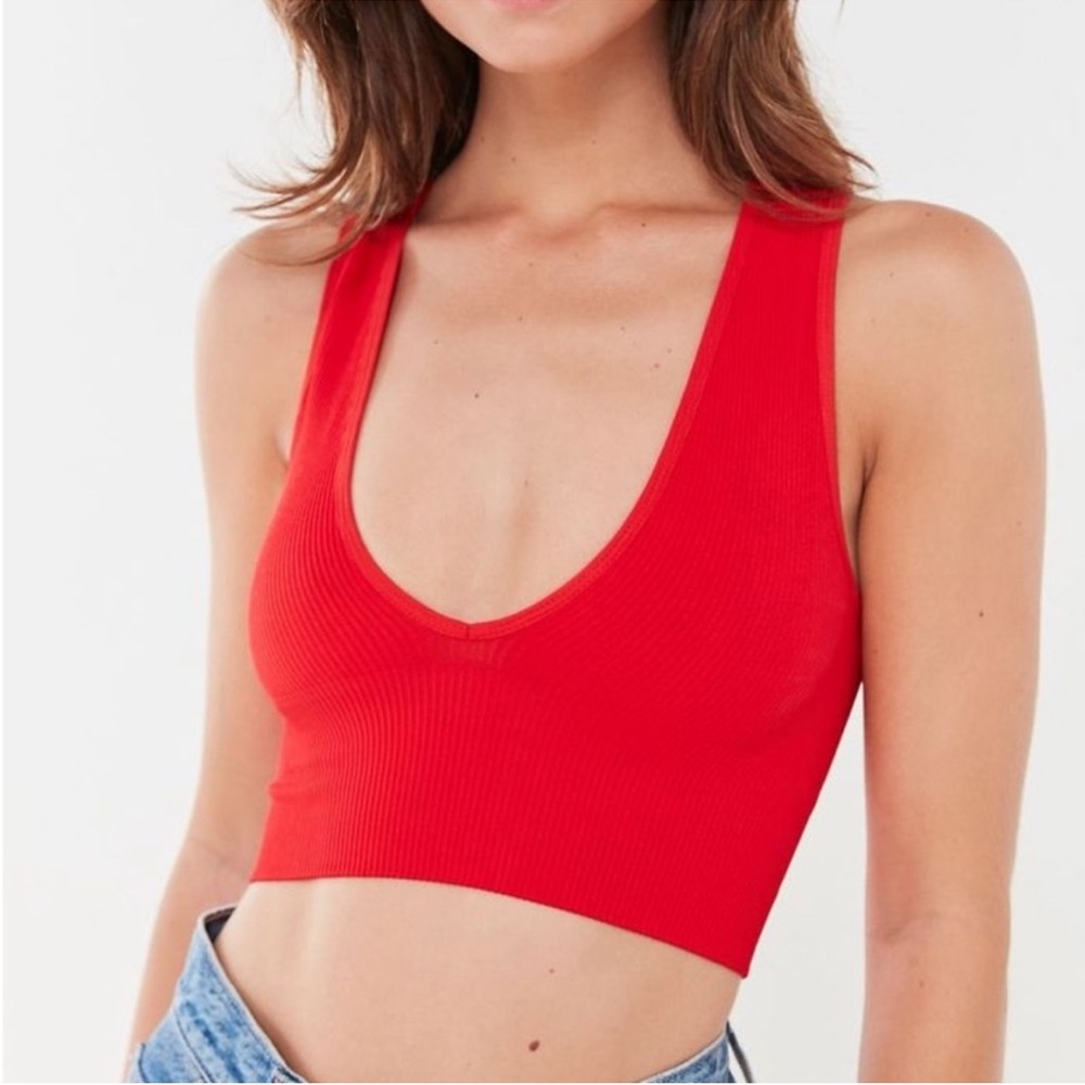 Red crop top